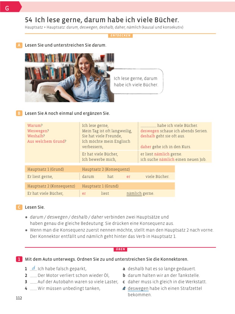 Darum, Deswegen, Deshalb, Daher, Naemlich | PDF