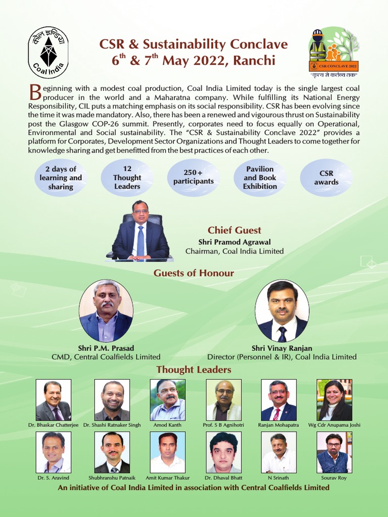 CSR Conclave Flyer | Download Free PDF | Corporate Social ...