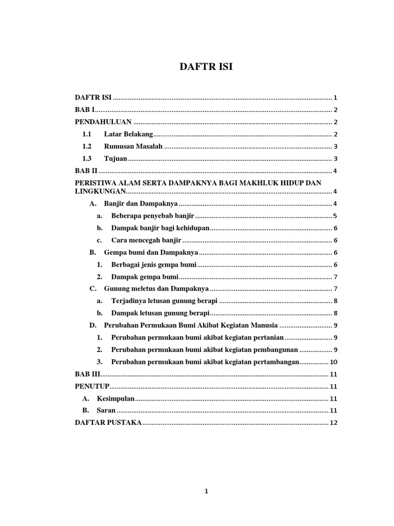 Dampak Bencana Alam dan Antisipasinya | PDF | Sains & Matematika