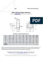 DIN 929 Hexagon Weld Nut Technical Specifications and Dimensions
