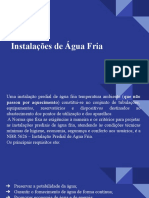 Instalações de Água Fria: Sistemas de Distribuição e Dimensionamento