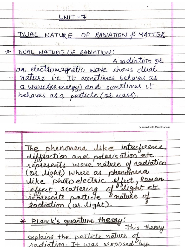 Dual Nature of Radiation and Matter | PDF