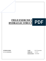 Field Exercise On Hydraulic Structure: Lecturer In-Charge