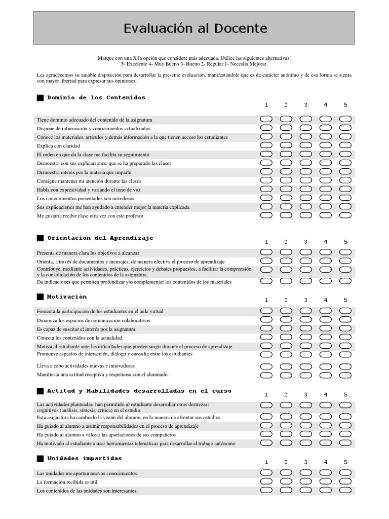 Evaluación del Desempeño Docente | PDF | Evaluación | Aprendizaje
