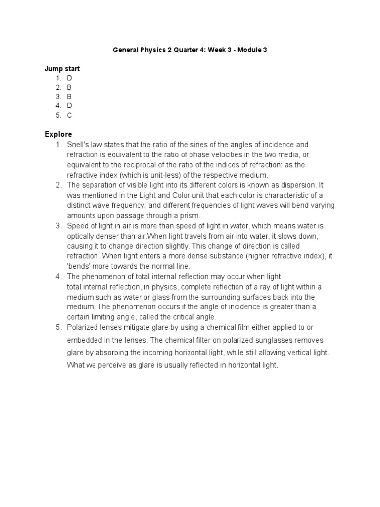 General Physics 2 Quarter 4 Week 3 Module 3 WAYNE ALA | PDF