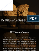 Os Filósofos Pré-Socráticos e a Origem do Cosmos