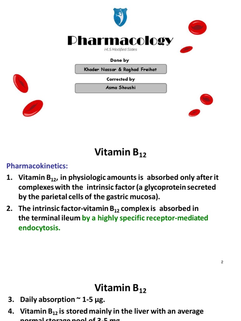 Agents Used in Anemias 2 PDF Vitamin B12 Anemia