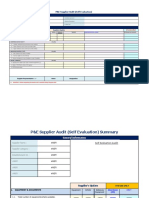 Supplier Audit Self Evaluation (R) - P&E