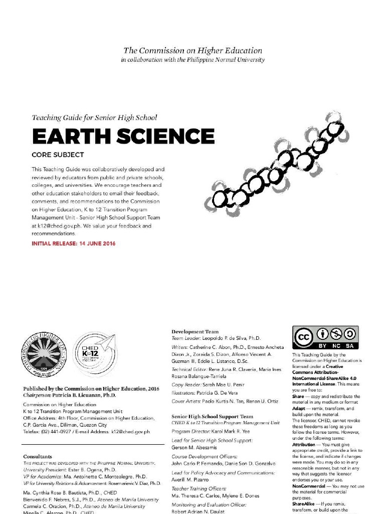 Earth Science Teaching Guide PDF