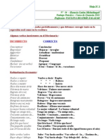 Errores lingüísticos y expresiones incorrectas