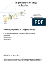 Physical Properties of Drug Molecules: Presented by Prof. Salman Baig AIKTC, School of Pharmacy, New Panvel (India)