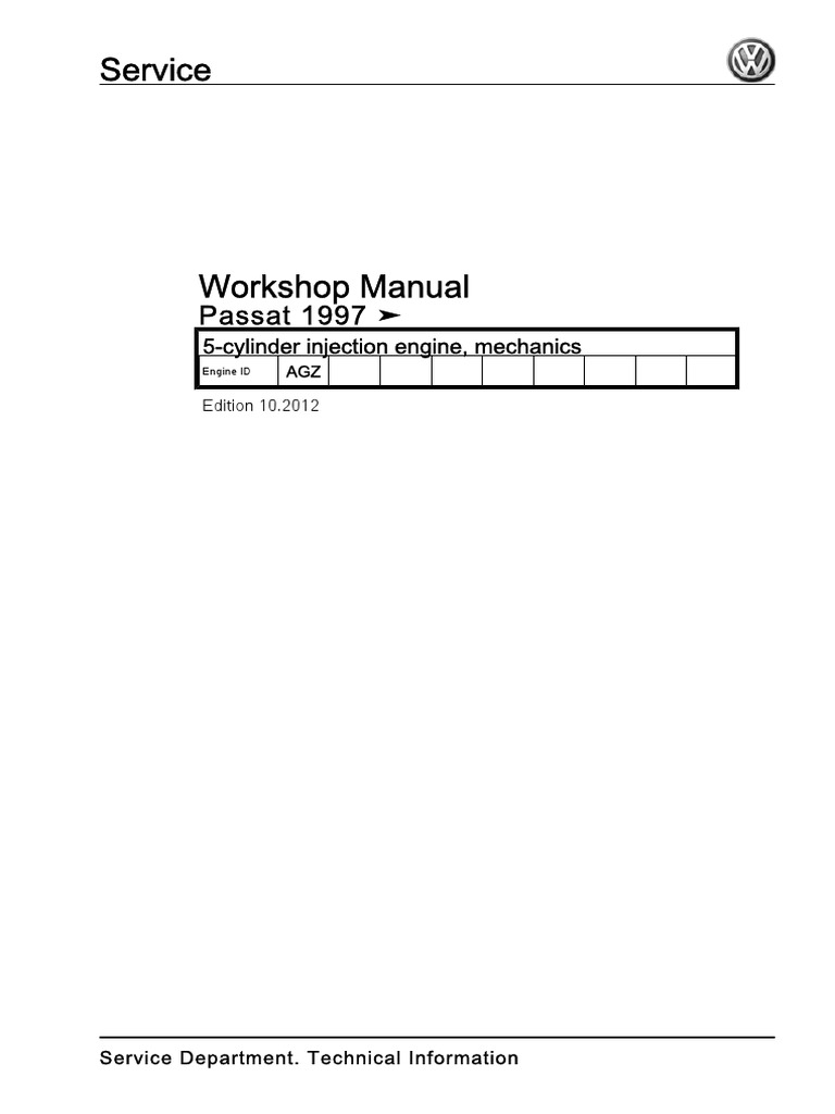 Engine Agz Repair Manual Eng PDF Throttle Manual Transmission