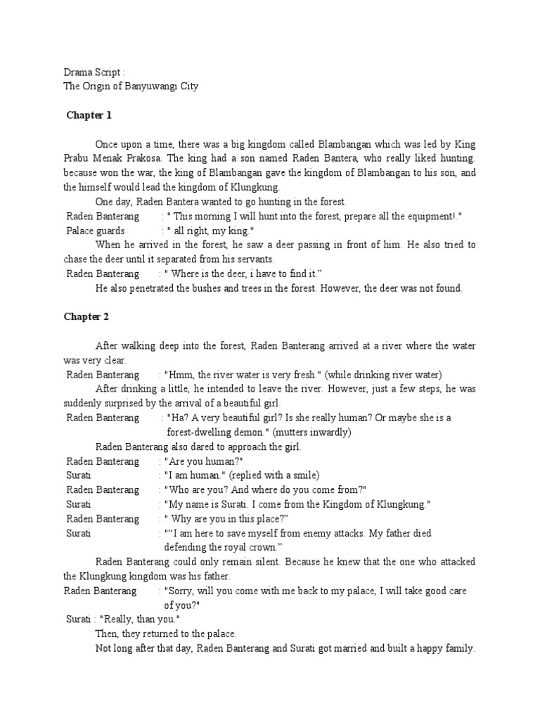 The Legend of Banyuwangi's Origin | PDF