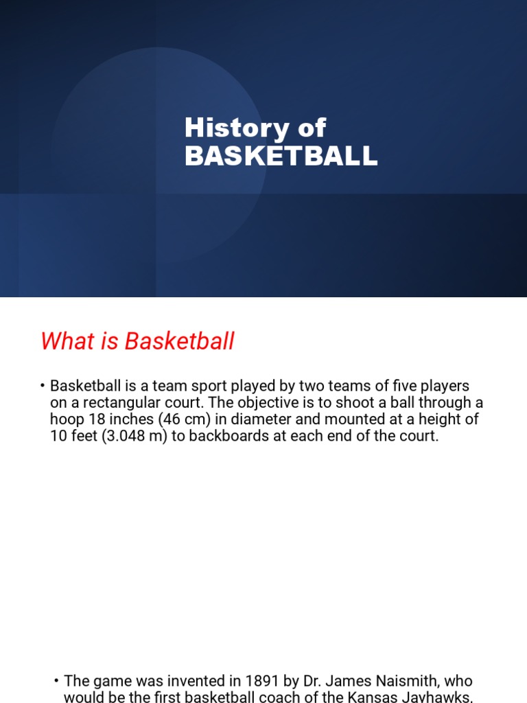 History of Basketball PDF Sports Ball Games