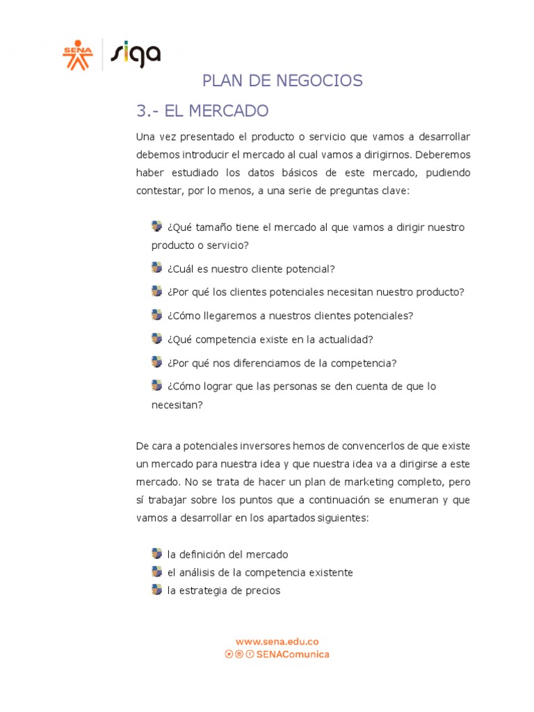 Manual para El Desarrollo de Un Plan de Negocios | PDF | Producto ...