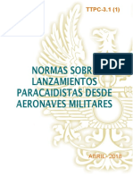 Normas sobre lanzamientos paracaidistas desde aeronaves militares
