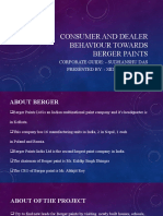 Consumer and Dealer Behaviour Towards Berger Paints