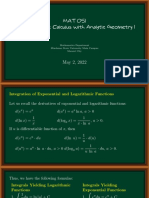 Integration of Exponential and Logarithmic Functions