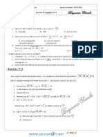 Devoir de Synthèse N°1  - Math   - 3ème Math (2011-2012) Mr Bouzouraa Chaouki 