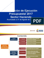 Informe de Ejecución Presupuestal Del Sector y MHCP A 31agosto2017