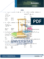 ALGEBRA Semana 2 PRODUCTOS NOTABLES TAREA