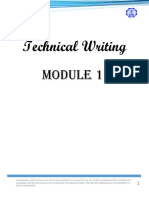 Technical Writing - MODULE 1