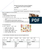 Worksheet - Food - Vocabulary and Grammar