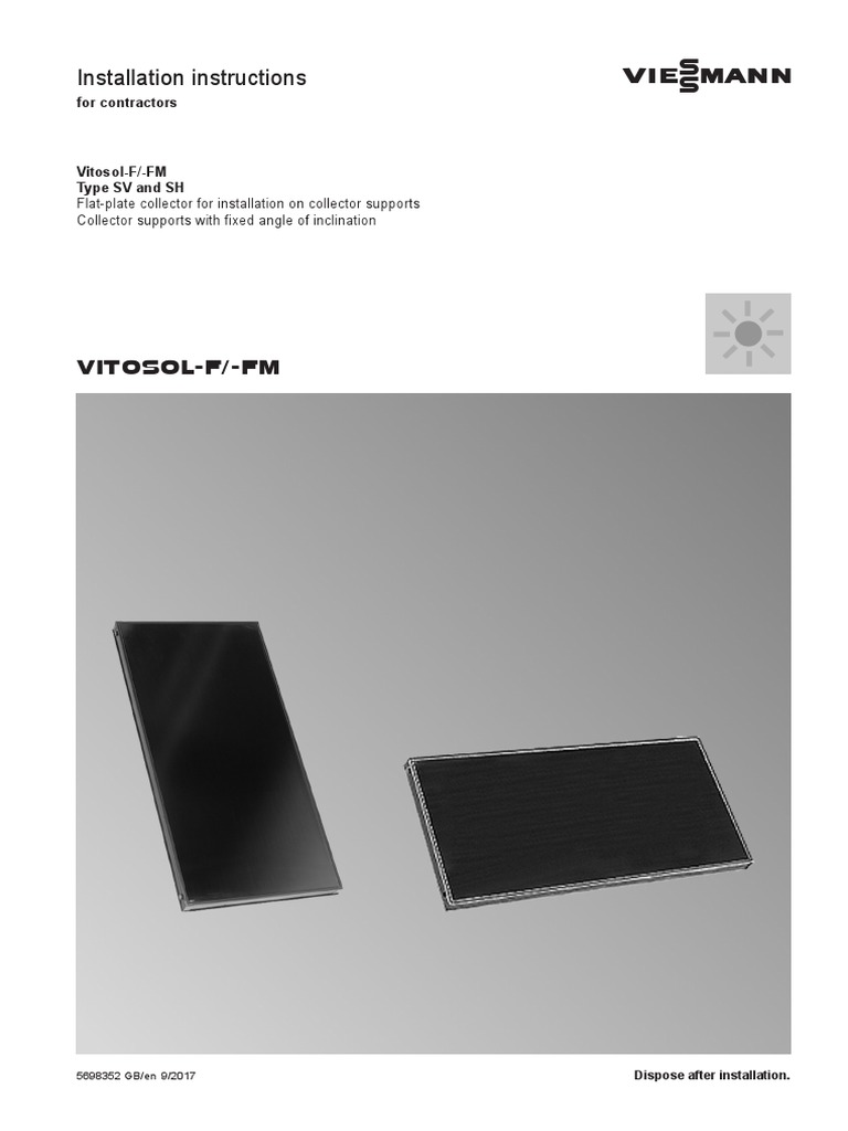 Vitosol 100-FM Installation | PDF