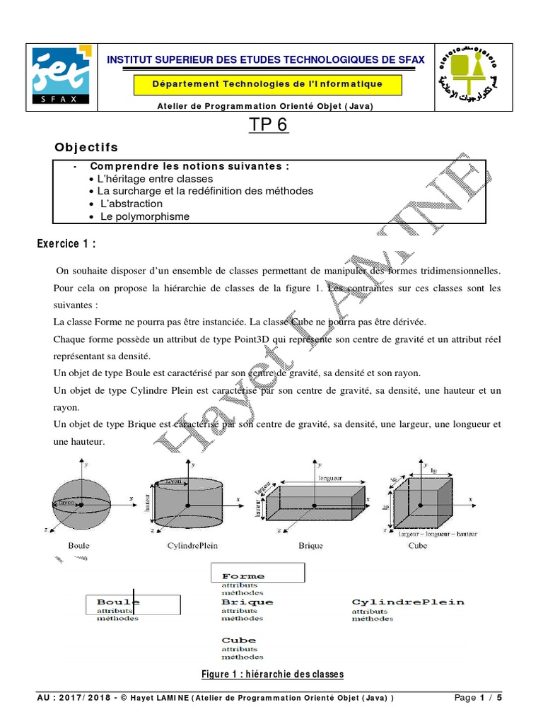 TP06 | PDF | Java (Langage de programmation) | Programmation orientée objet