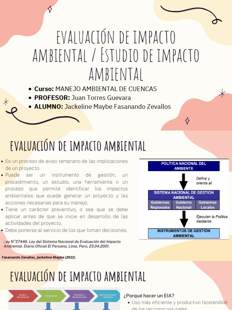 Estudio de Impacto Ambiental Evaluación de Impacto Ambiental | PDF ...