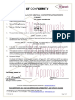 FM Certificate for Rotork Valve Actuators