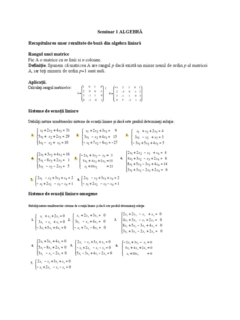 Algebra Seminar1 | PDF