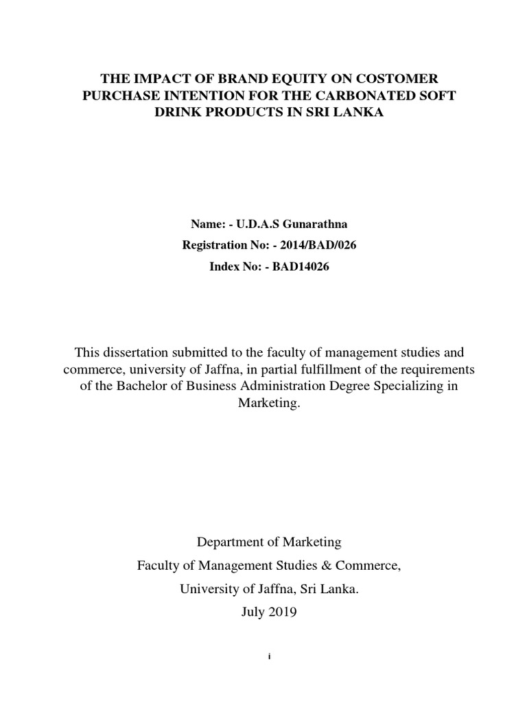 Soft Drink Research PDF Brand Drink