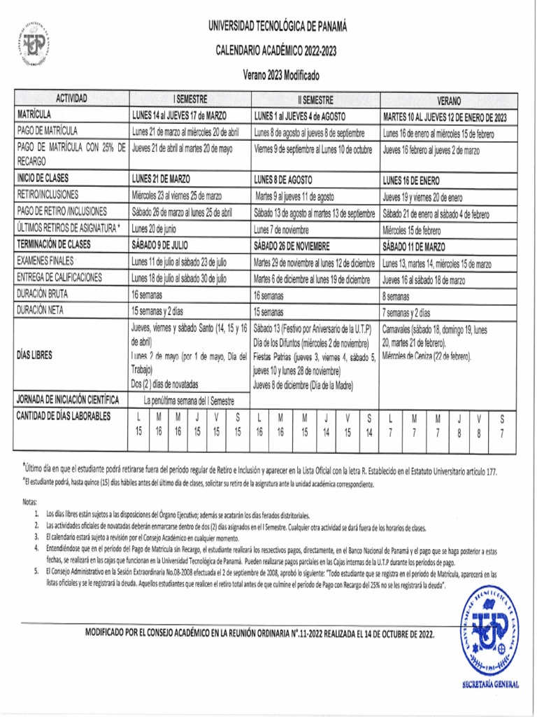 Calendario Academico 2022 2023 Modificado | PDF | Observancias