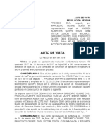 Resolución que confirma sentencia de reivindicación de terreno en La Paz