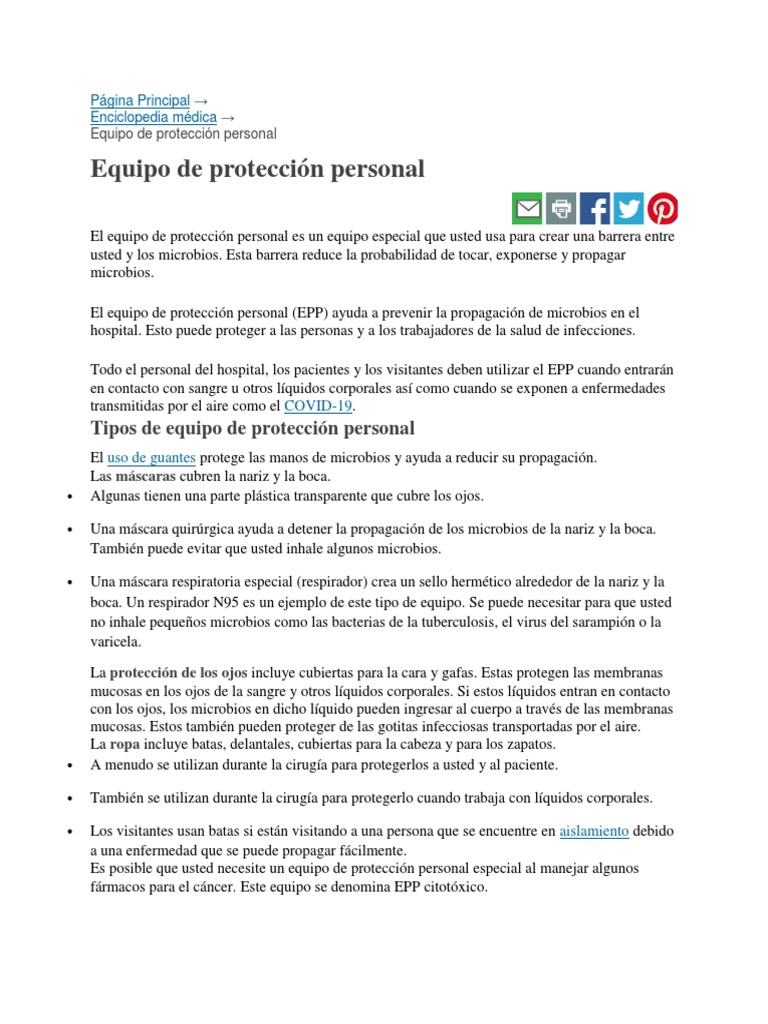 EPP en Salud PDF