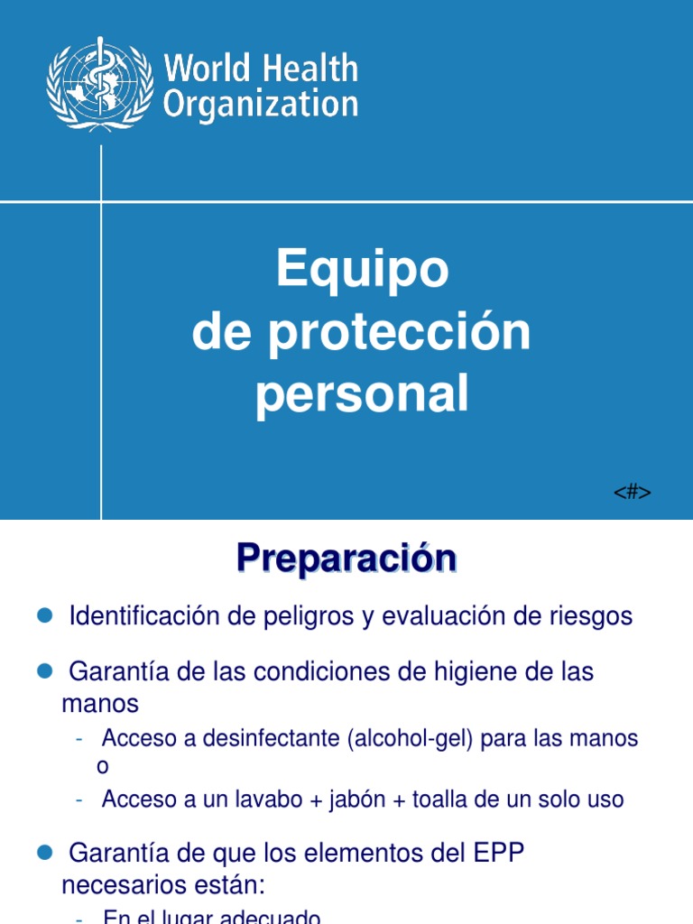 EPP Segun La OMS PDF