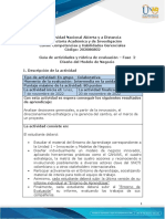 Guia de Actividades y Rúbrica de Evaluación - Fase 2 - Diseño Del Modelo de Negocio