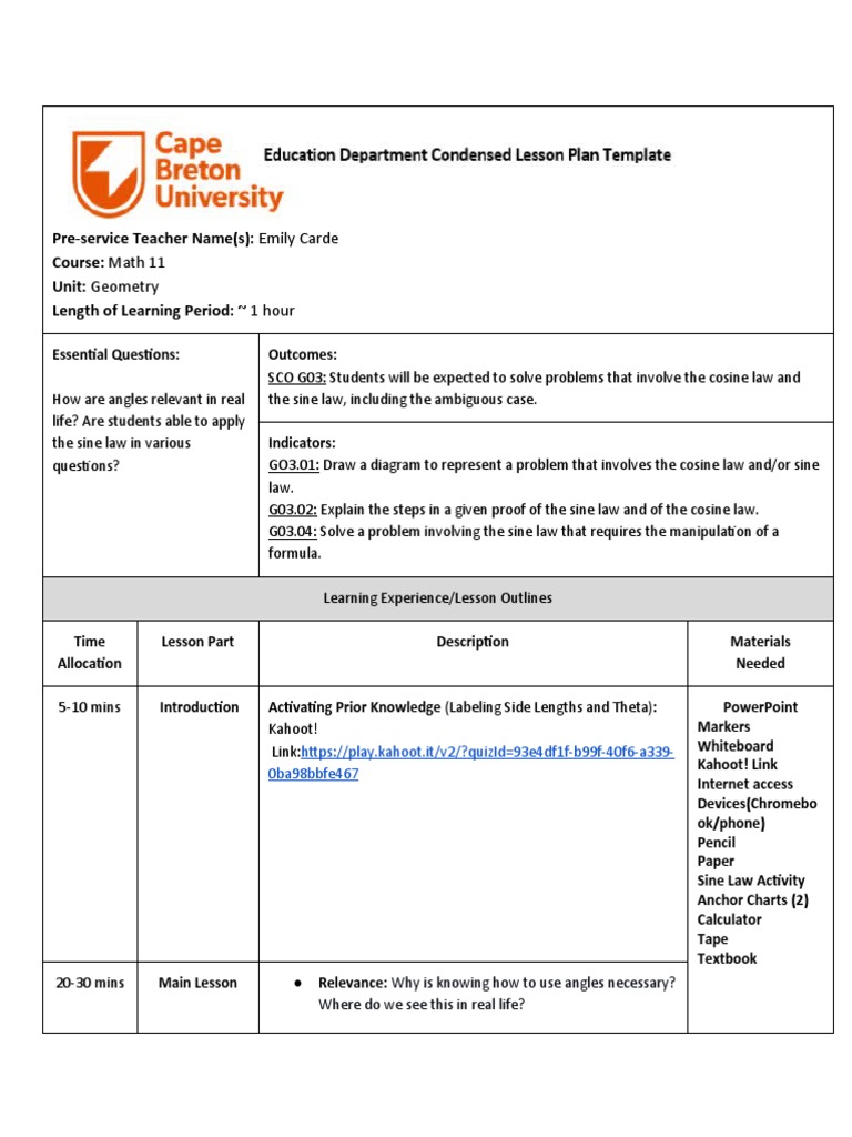 Grade 11 Lesson Plan | PDF