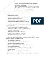 Guía de Ejercicios Conceptos Básicos, Tipos de Variables