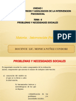 Unidad 1 Tema 6 Problemas y Necesidades Socisles