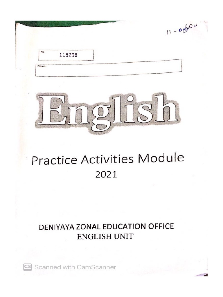 English - Grade 11 - Practice Activities - Deniyaya Zone - 2021 | PDF