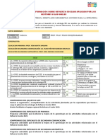 Ficha de Recojo de Información Sobre Refuerzo Escolar Aplicado Por Los Gestores de La Región Tacna A La Ugel Tarata