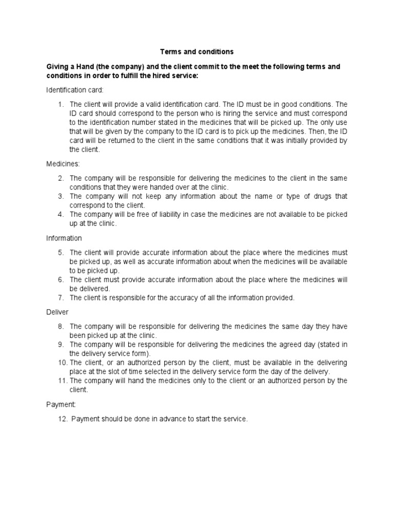 Terms and Conditions | PDF | Finance & Money Management | Law