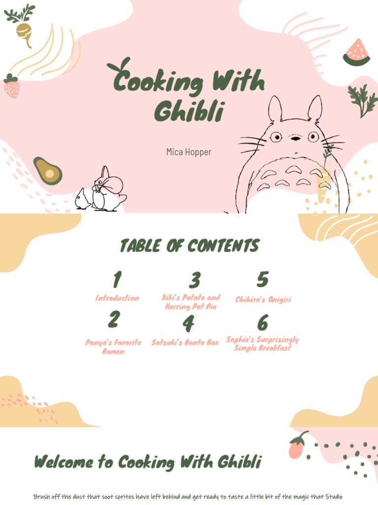 Ghibli Themed Cookbook Mica Hopper | PDF