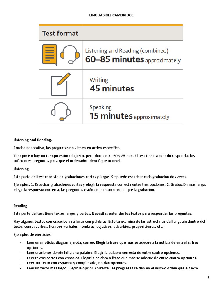 Linguaskill Guide | PDF | Artes del Lenguaje y Comunicación