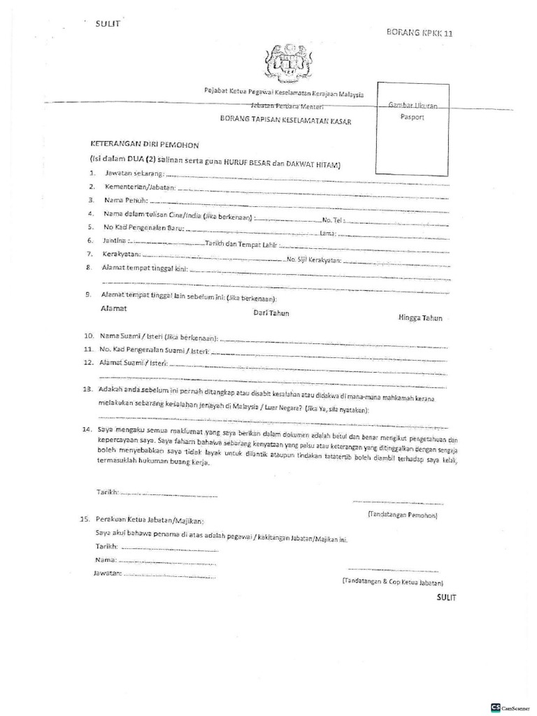 Borang | PDF