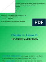LESSON 2 Inverse Variation