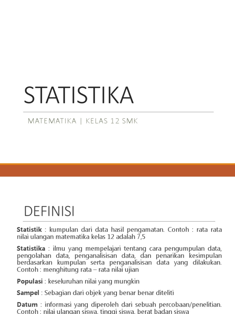 Statistika Pdf Metode Bahan Ajar