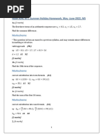 Math AIHL Summer Holiday Homework 2022, MS, IB 1